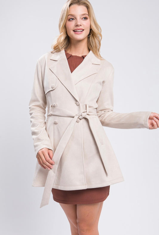 Feeling Classy Trench Coat (Cream)