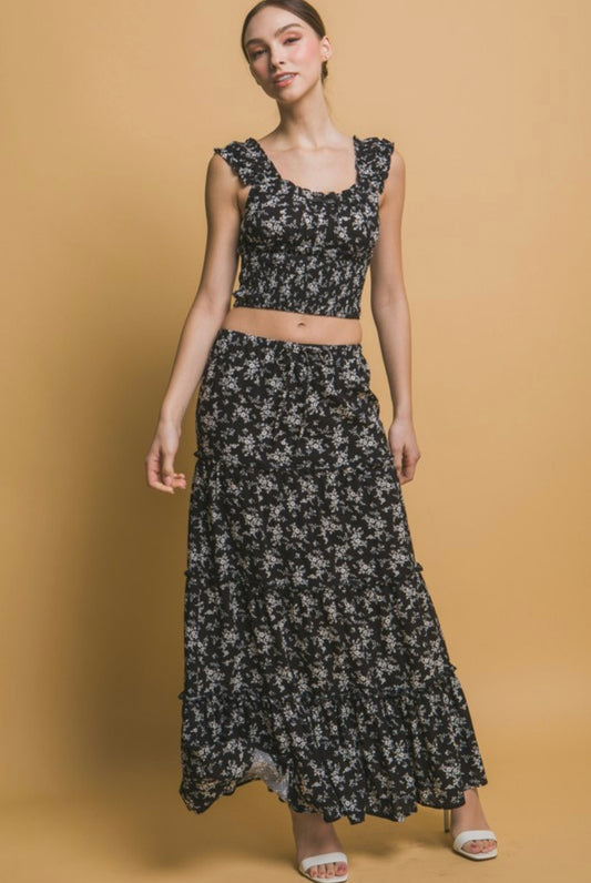 Midnight Garden Maxi Skirt