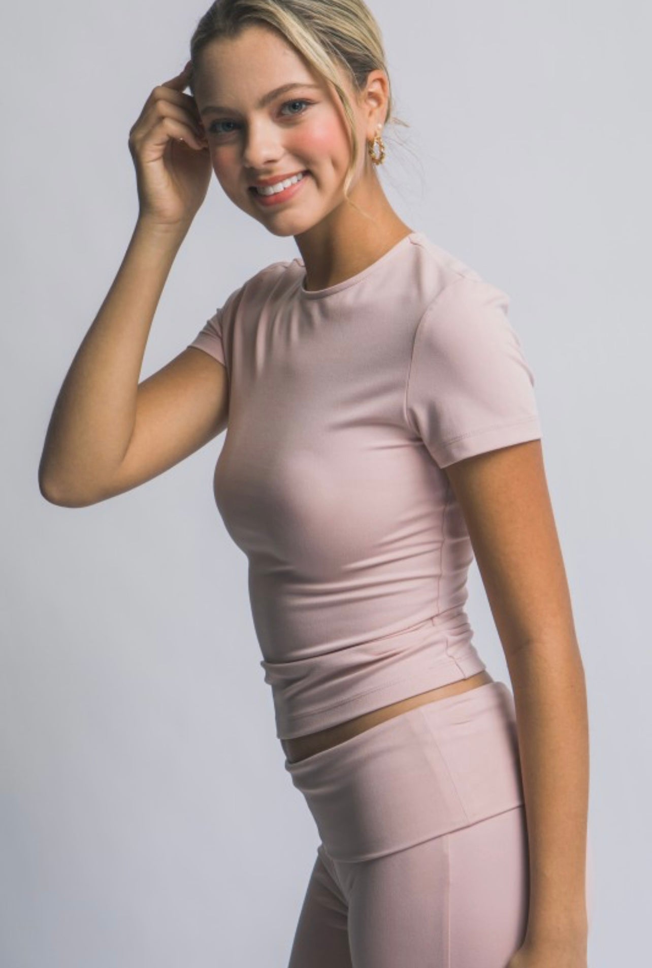 Cloud Sculpt Tee (Blush)