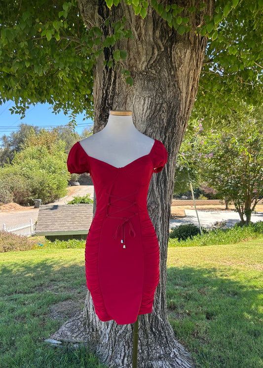 Snatched Bandage Dress (Red)