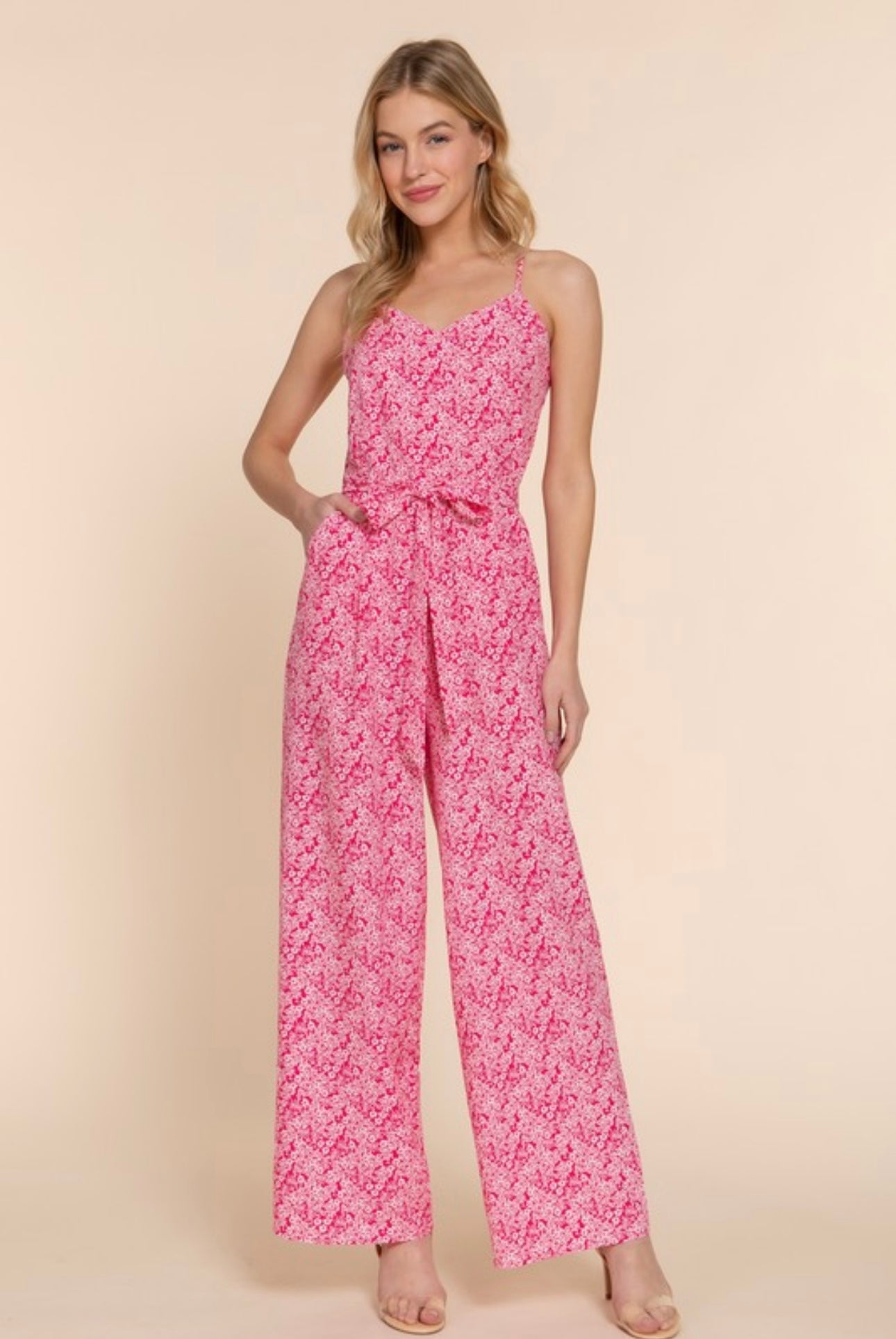 Kate hot pink  jumpsuit