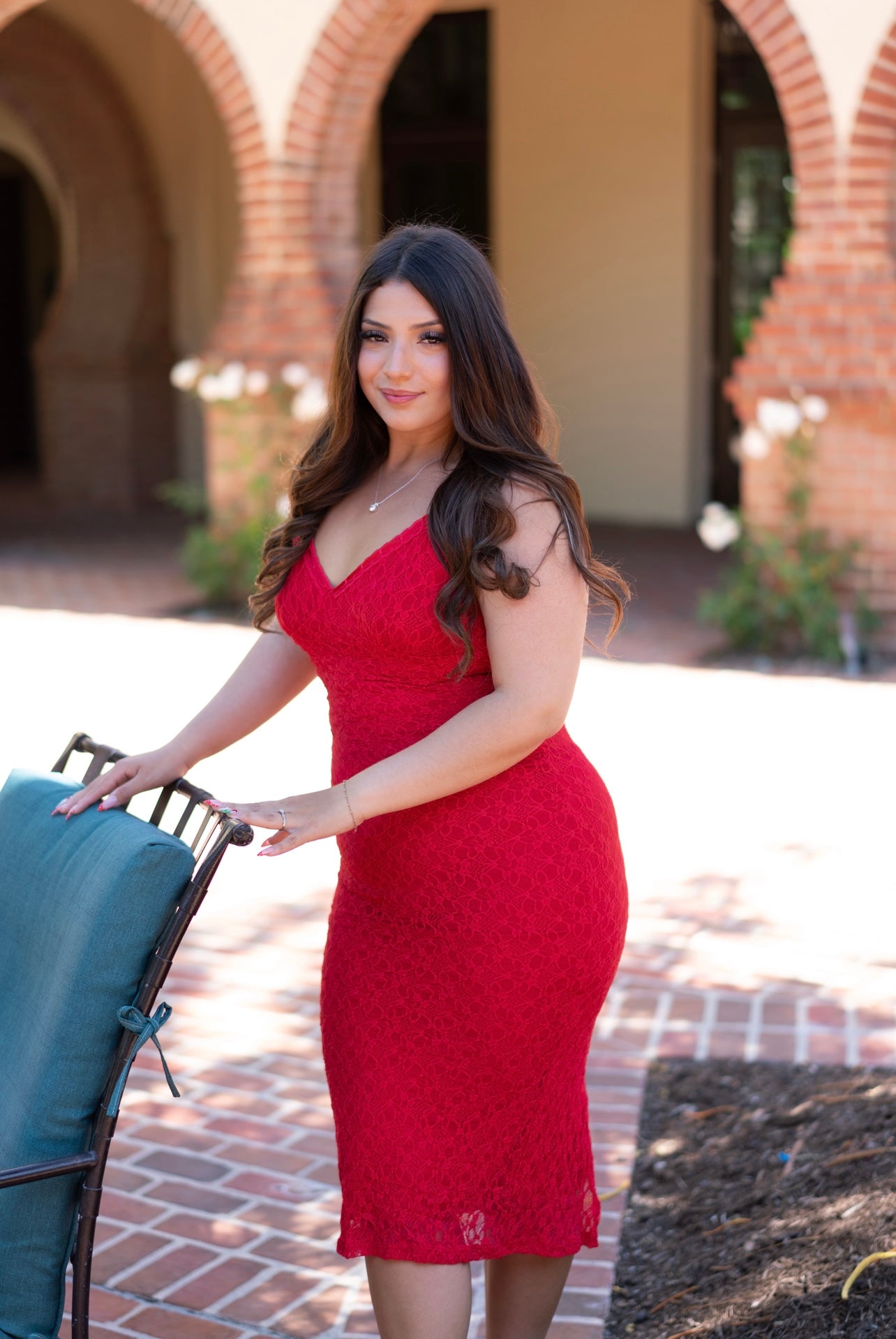 Siena Lace Dress (Red)