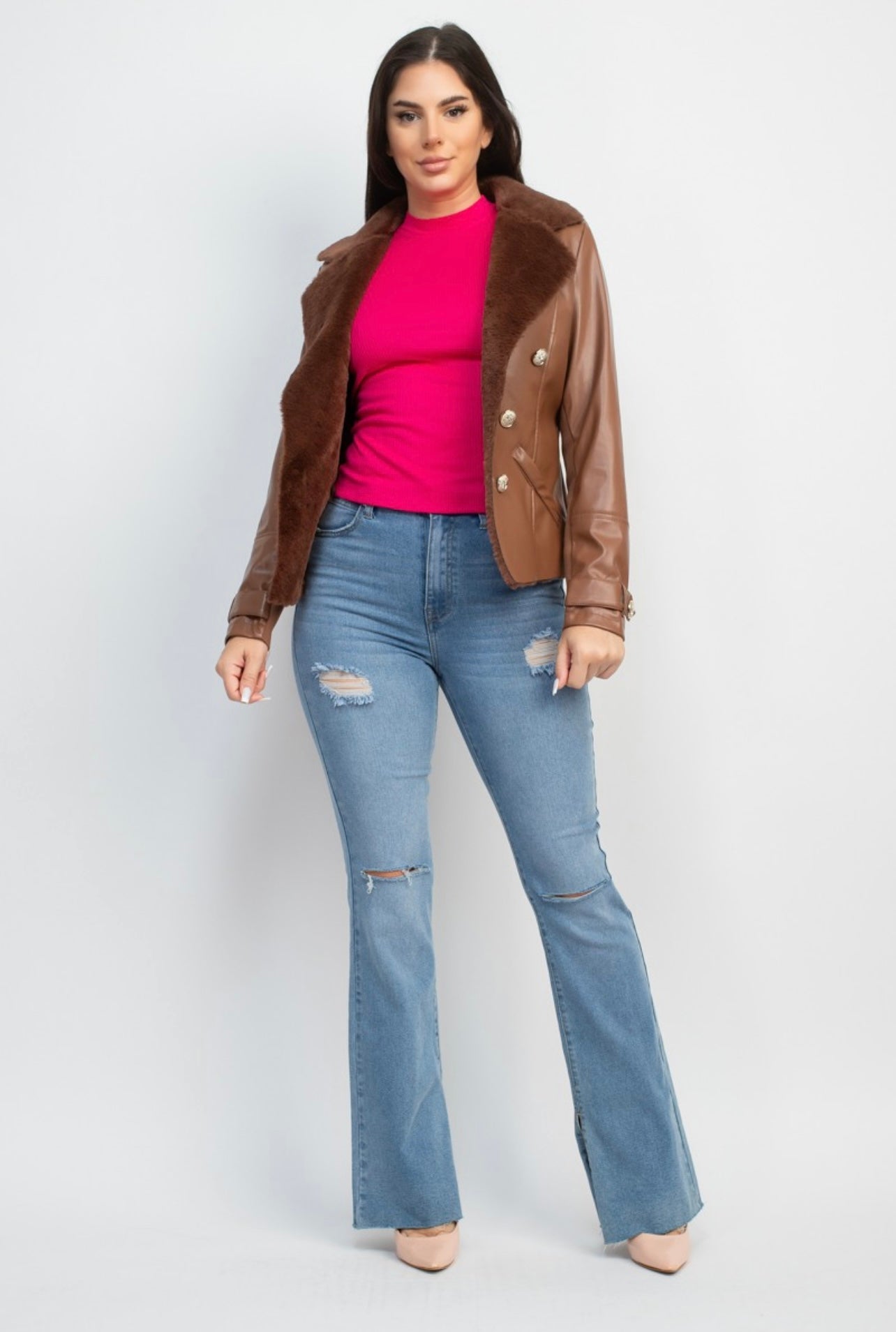 Gianna Faux Leather Jacket