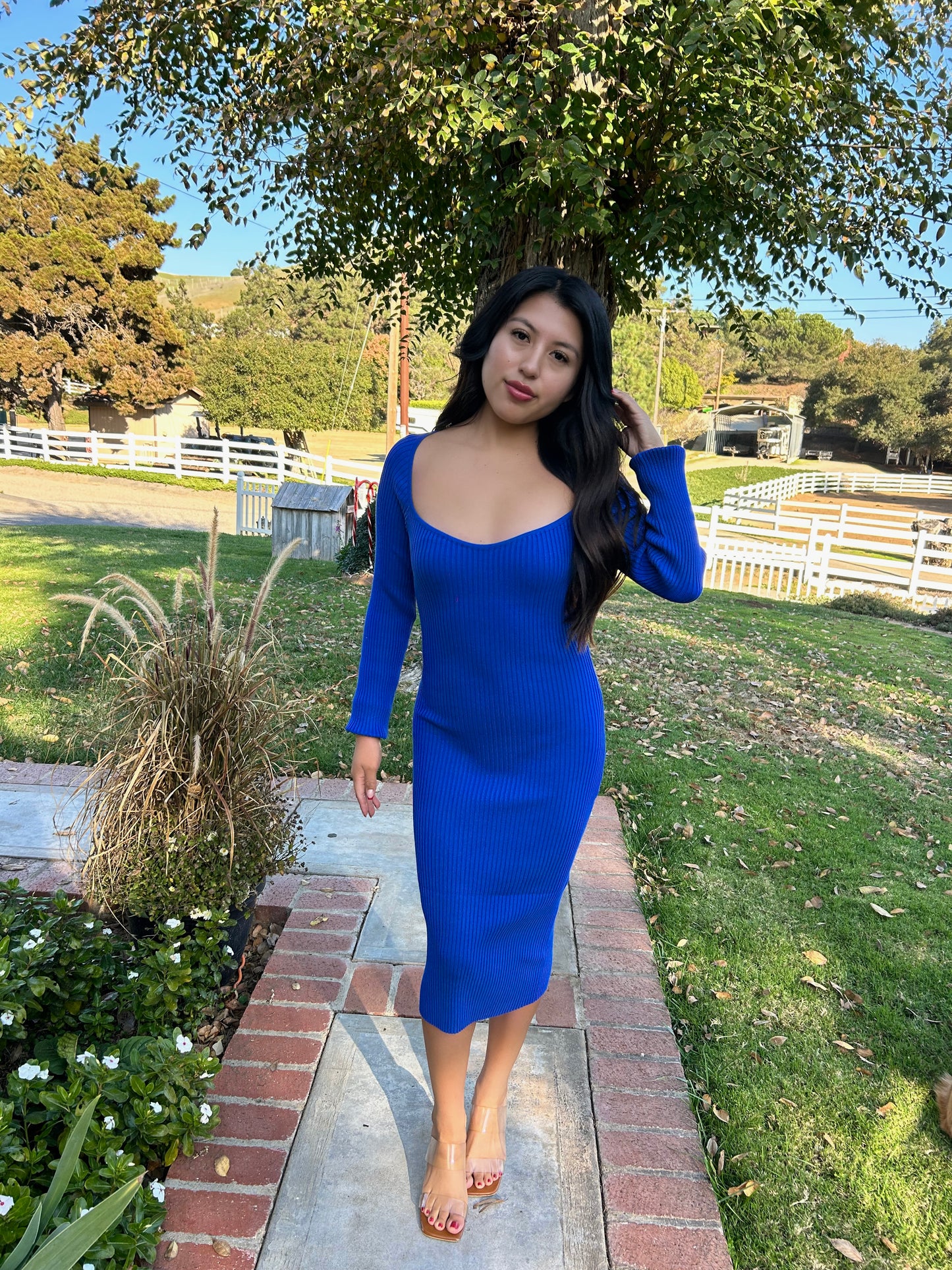 Blue Serene Midi Dress