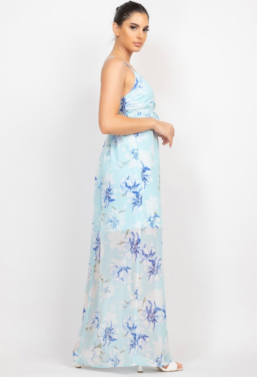 Carla Floral Back Maxi Dress