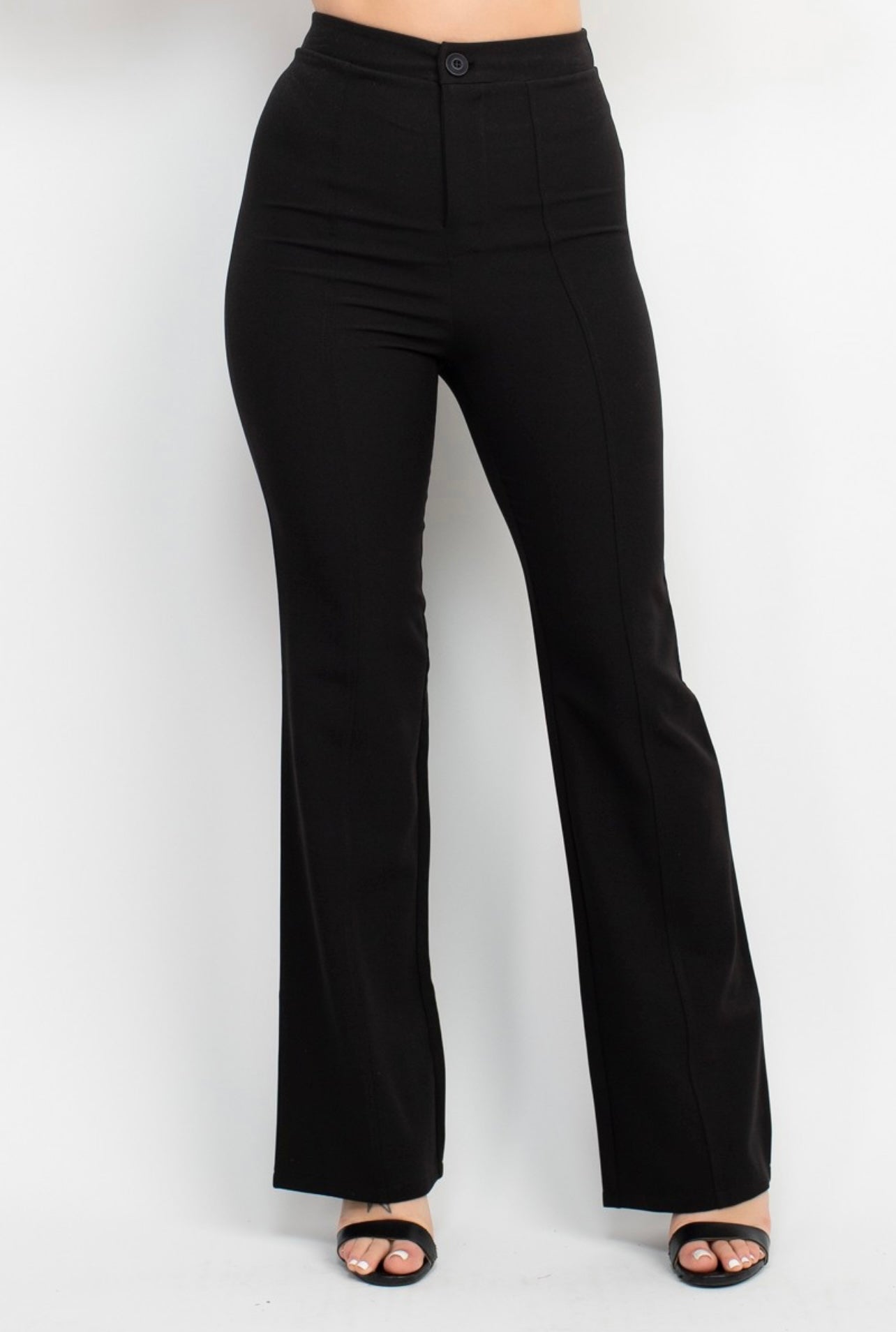 Lexy Fit Flare Pants (Black)