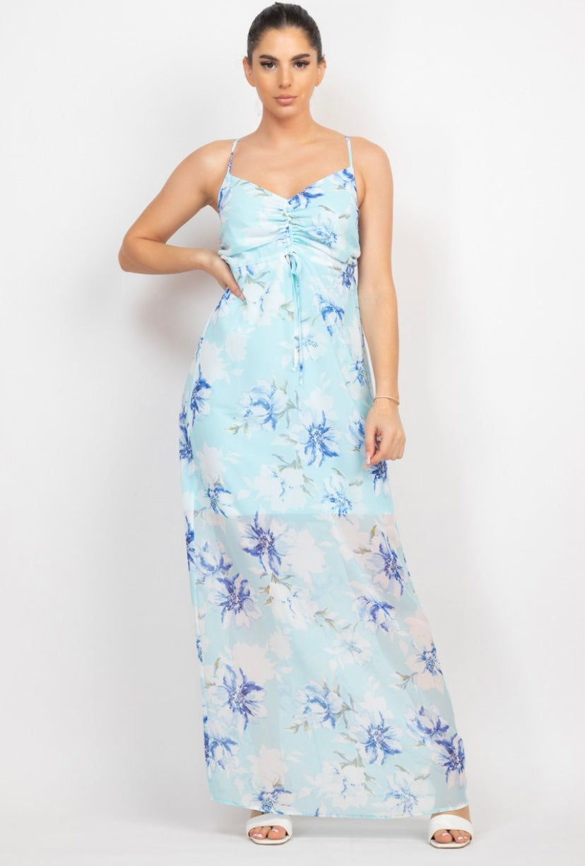 Carla Floral Back Maxi Dress