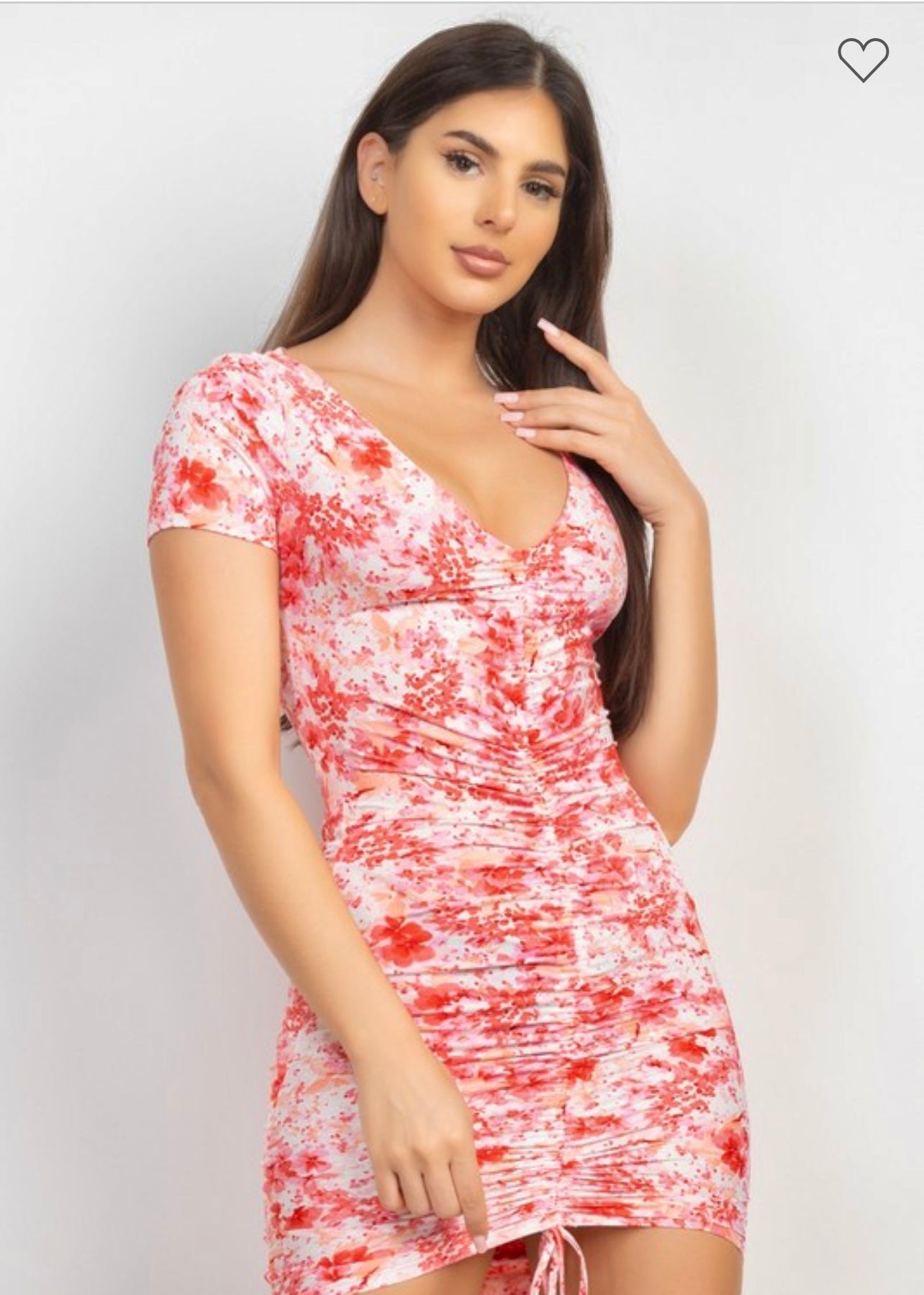 Lilia Floral Ruched Dress
