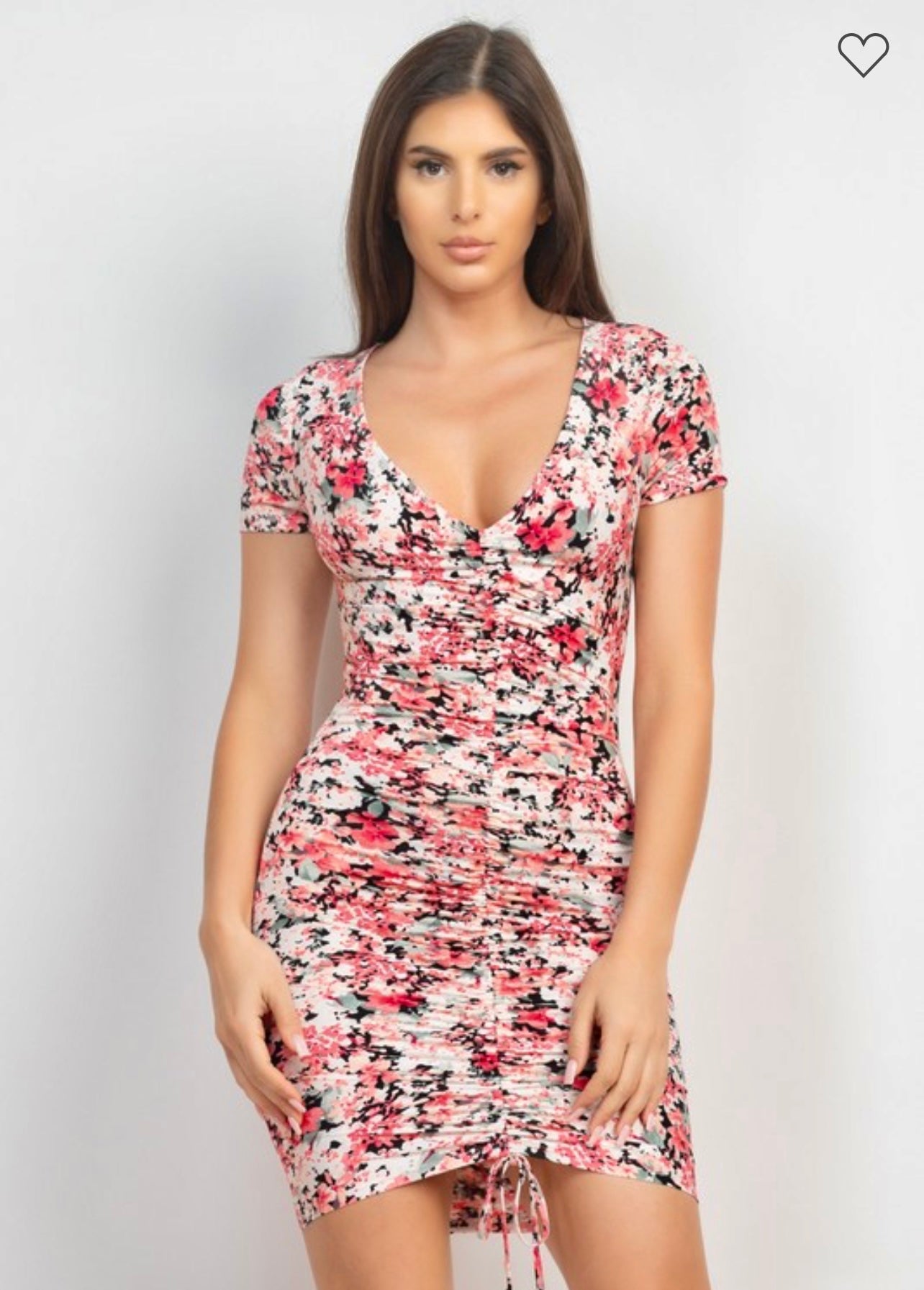 Lilia Floral Ruched Dress